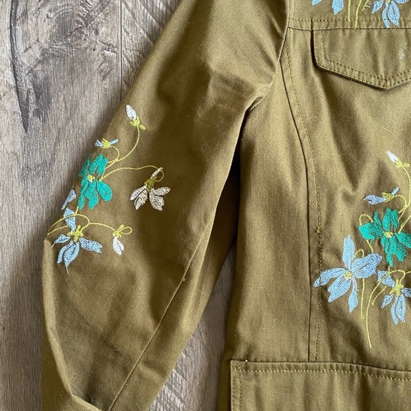 Ann Taylor Floral Embroidered Anorak Jacket S NWOT - Picture 5 of 7